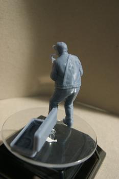 Preview: Figur Straßenmusikant mit Saxophon - unbemalt