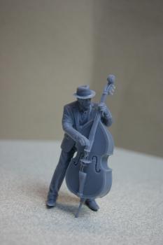 Figur Kontrabassspieler - unbemalt