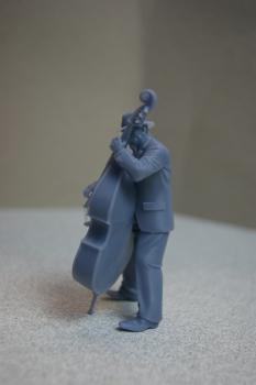 Preview: Figur Kontrabassspieler - unbemalt