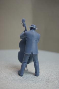 Preview: Figur Kontrabassspieler - unbemalt