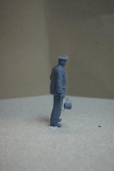 Preview: Figur Bahnhofsvorsteher - unbemalt