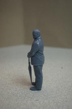 Preview: Figur Mann mit Schirm - unbemalt