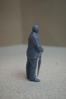 Preview: Figur Mann mit Schirm - unbemalt