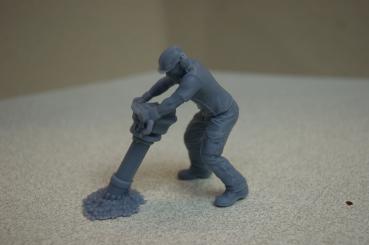 Preview: Figur Bauarbeiter mit Presslufthammer- unbemalt