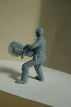 Preview: Figur Bauarbeiter mit Betonsäge - unbemalt