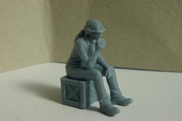 Figur Bauarbeiterin - unbemalt