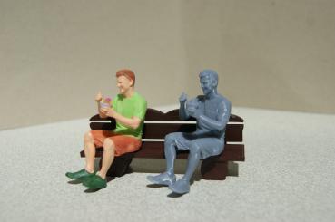 Preview: Figur Mann mit Eis - bemalt