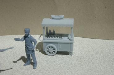Preview: Figure Hotdog Wagen - unbemalt - 1 : 32