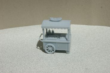 Figure Hotdog Wagen - unbemalt - 1 : 32
