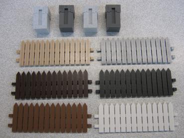 Lattenzaun mit Ständerwerk, 1 m, 1:32