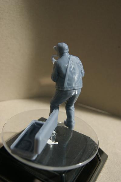 Figur Straßenmusikant mit Saxophon - unbemalt