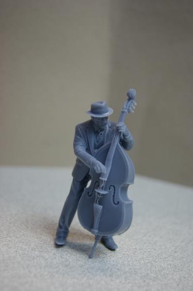 Figur Kontrabassspieler - unbemalt