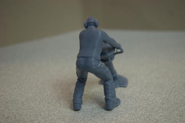 Figur Bauarbeiter mit Presslufthammer- unbemalt