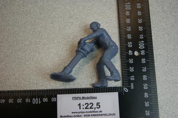Figur Bauarbeiter mit Presslufthammer- unbemalt