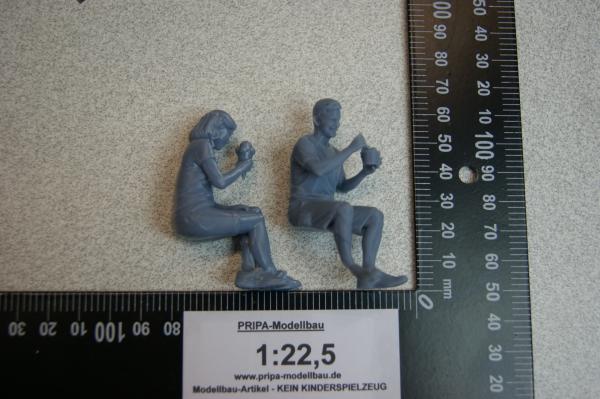 Figur Pärchen mit Eis - bemalt