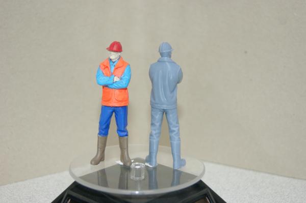 Figur Facharbeiter mit Brille - unbemalt - Kopie