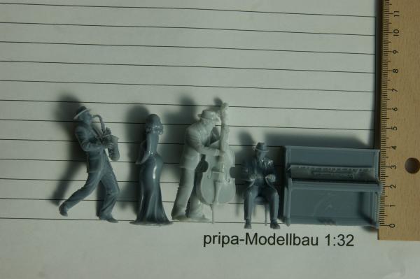Figur Pianist - unbemalt - 1 : 32