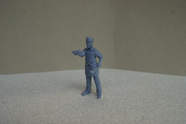 Figur Hotdog Verkäufer - unbemalt - 1 : 32