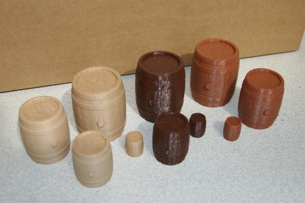 Modell Holzfass / Bierfass dunkelbraun