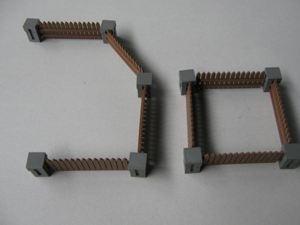 Lattenzaun mit Ständerwerk, 1 m, 1:32