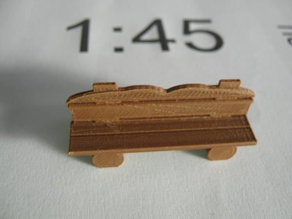 rustikale Holzbank 1:45