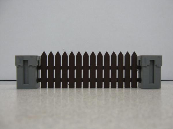 Lattenzaun mit Ständerwerk, 1 m, 1:32