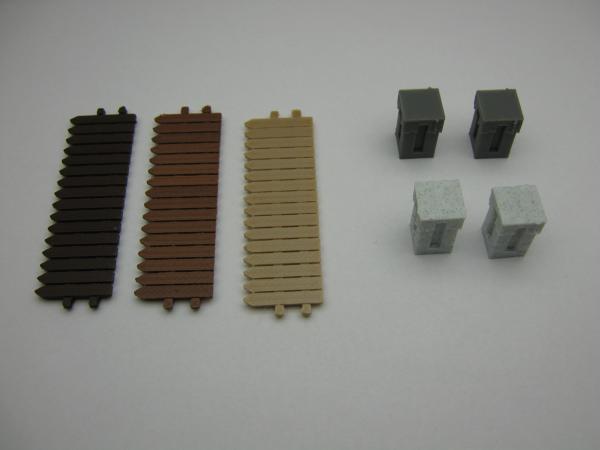 Lattenzaun mit Ständerwerk, 1 m, 1:45