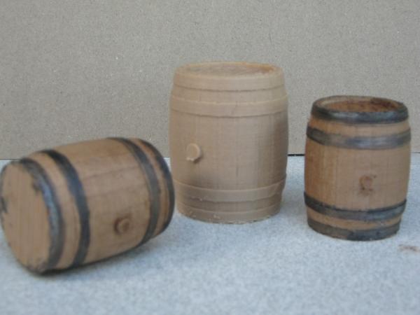 Modell Holzfass / Bierfass dunkelbraun